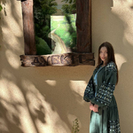 Custom embroidered emerald dress EMBROIDERED GEM