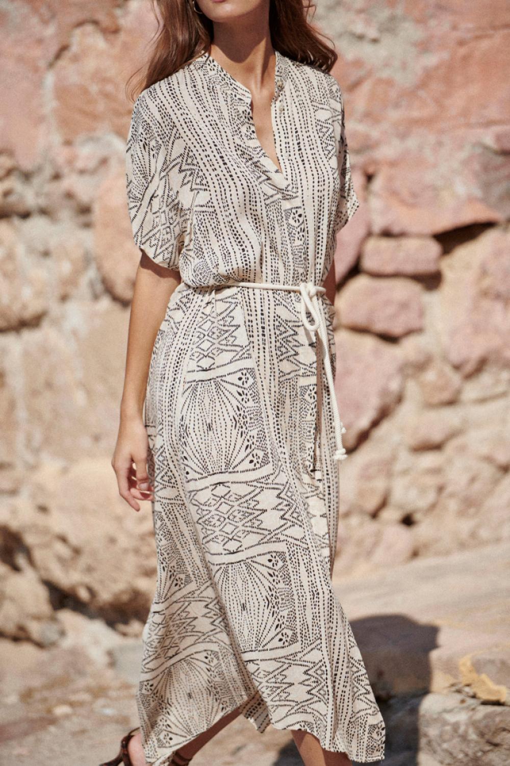 Printed midi dress 23PE091 LAURA+MAX