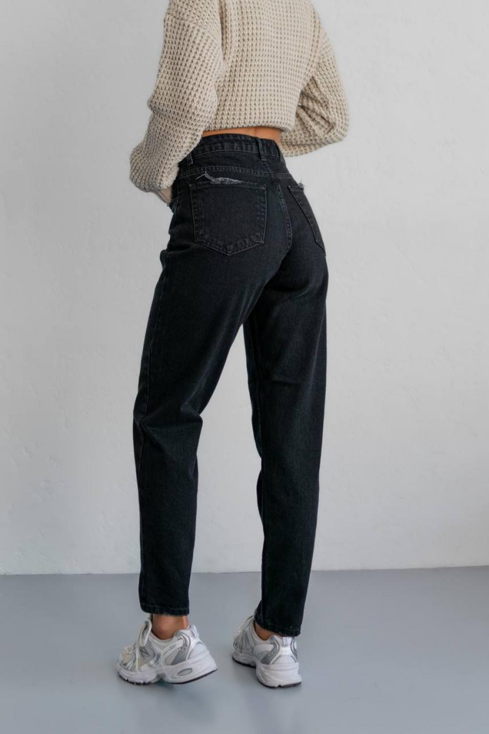 Jeans straight black Woman 464