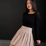 Tennis skirt beige M-259 VERONIKA