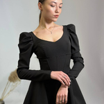 Сукня міні чорна корсетна 906