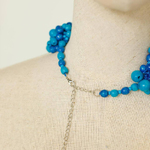 Handmade coral blue-turquoise MEREZHKA