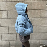 Grey-blue short vest jacket