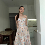 Short peach-colored party dress peach_dress
