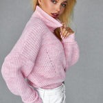 Women's warm pink sweater 2481 BELLISE