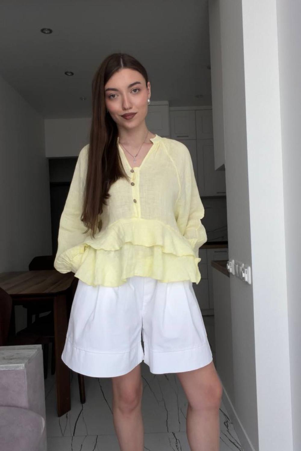 White cotton shorts livans_white