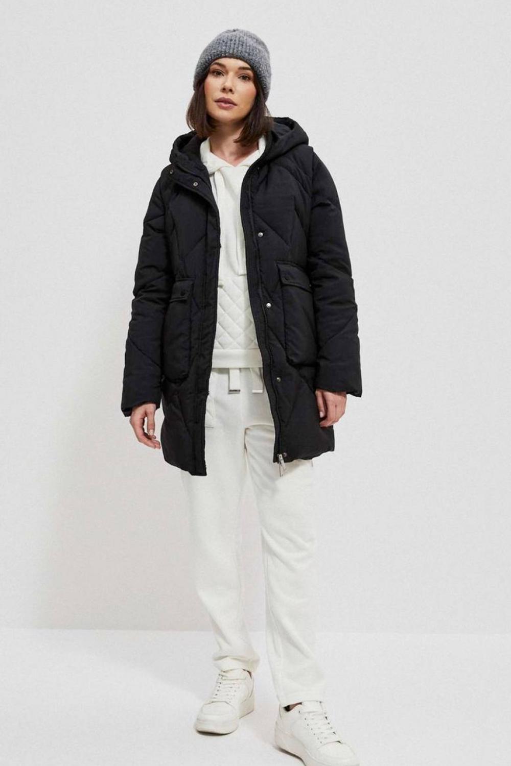 Black jacket with removable sleeves Moodo Z-KU-3914