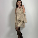 Short cocktail dress with stones Faust couture B-1074