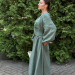 Сукня вишиванка оливкова