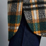 Beige checked shirt jacket