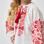 Вишиванка дитяча Лілія червона