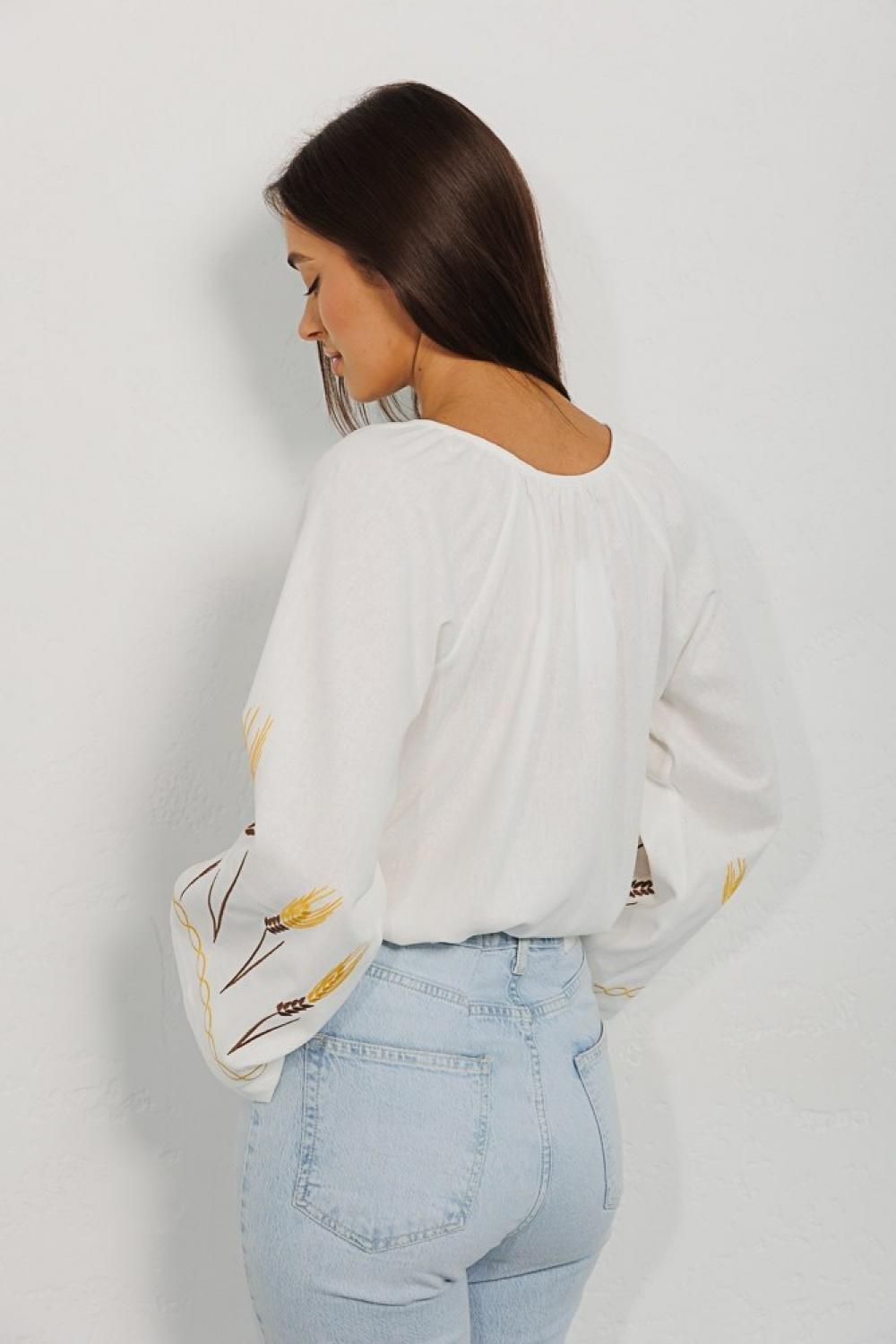 Embroidered women's milk with ears of corn by-ESQ