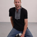 Embroidered men's t-shirt King Danylo MEREZHKA