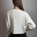 Sweater knitted with a free cut milky Tilya STIMMA