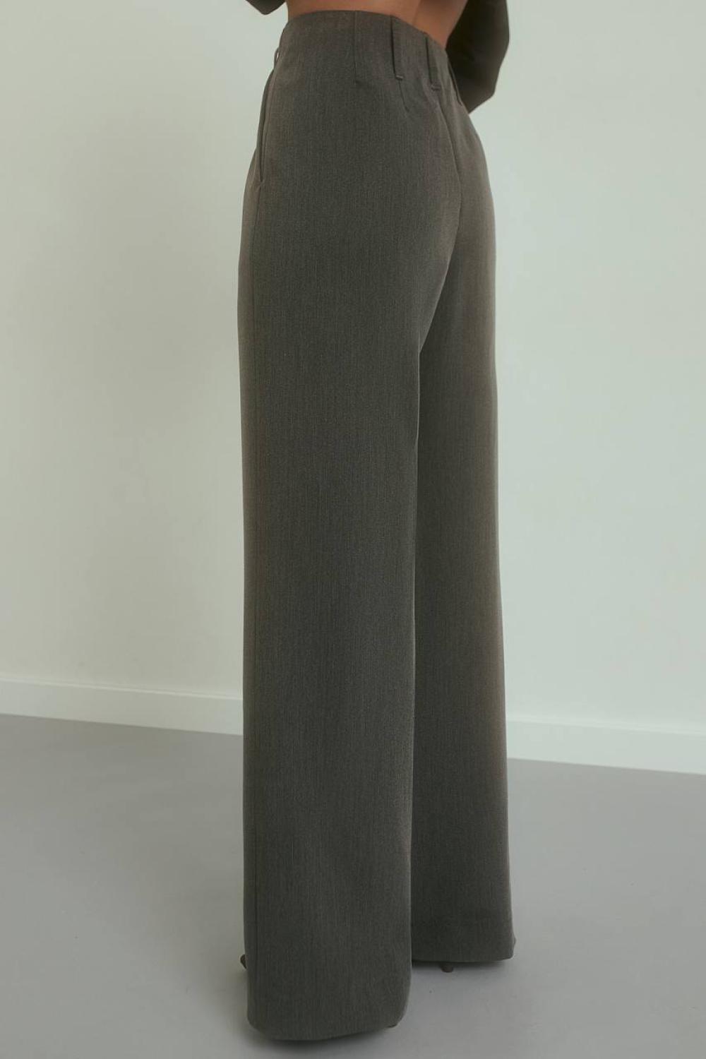 Classic straight trousers in graphite color