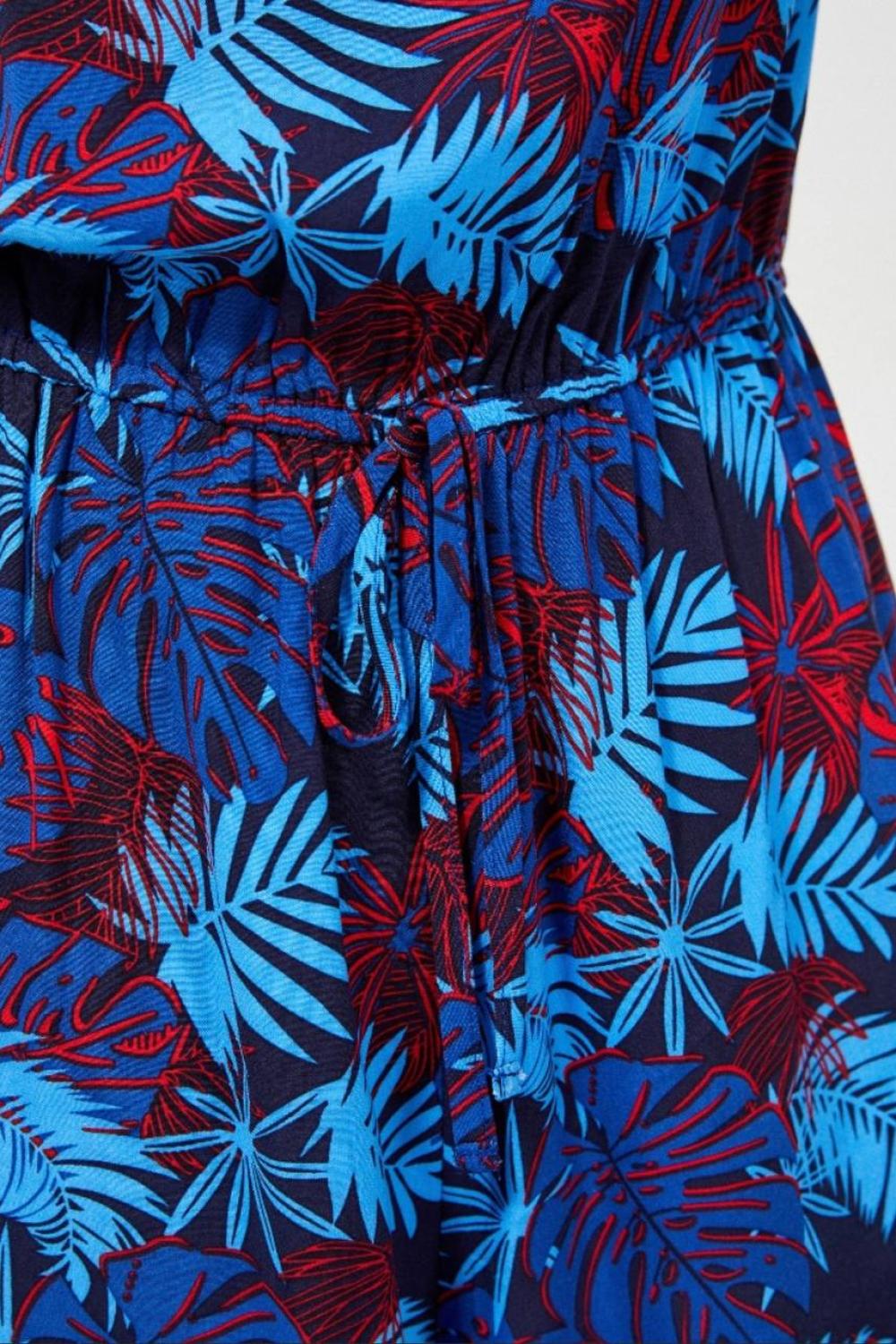 Overalls made of viscose in floral print MOODO