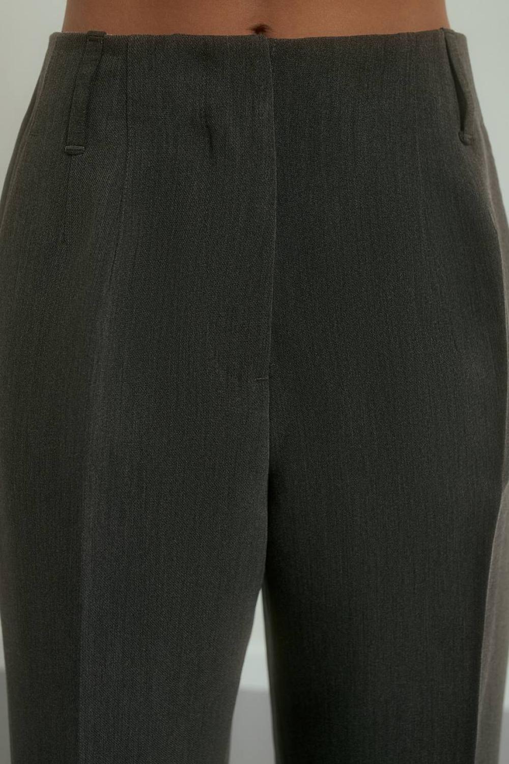 Classic straight trousers in graphite color