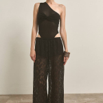 Black lace pants