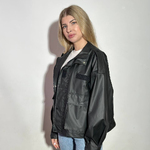 Black matte raincoat jacket