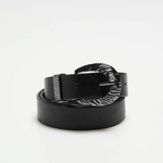 Black women's eco-leather belt