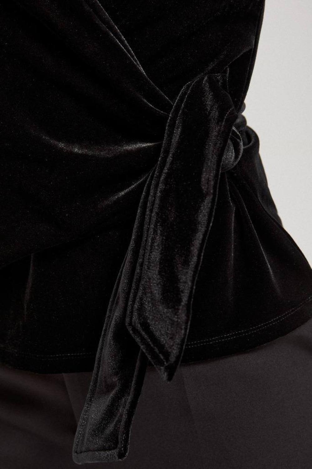 Black velor blouse