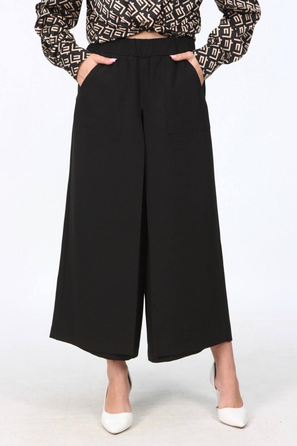Wide-leg skirt trousers