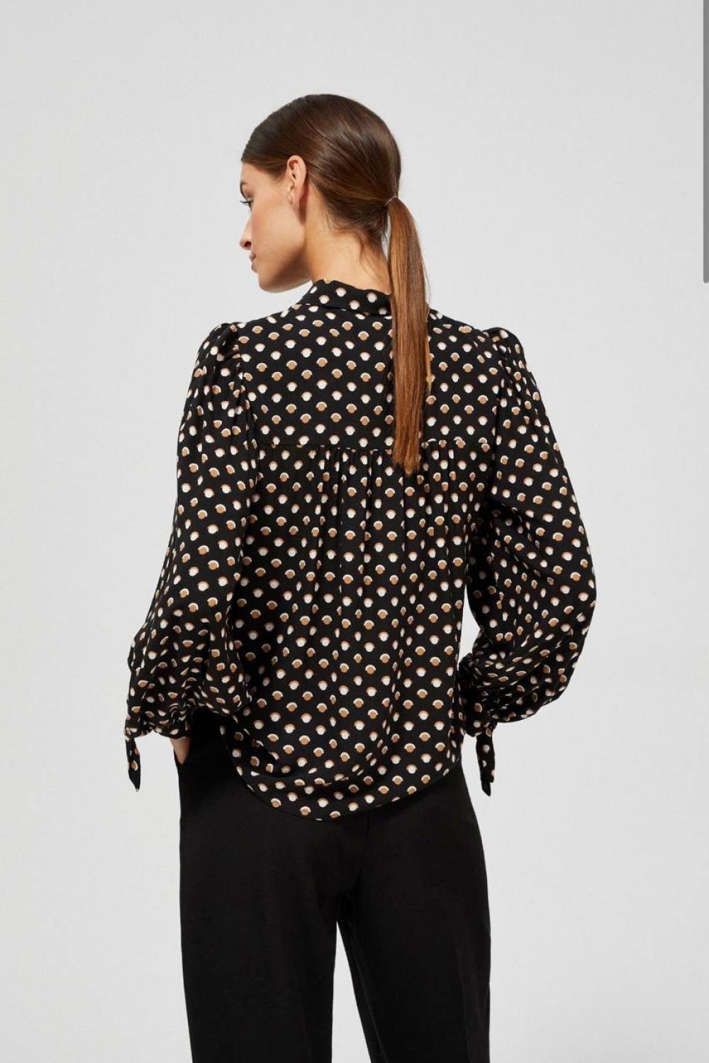 Blouse black with peas Moodo Z-KO-3615