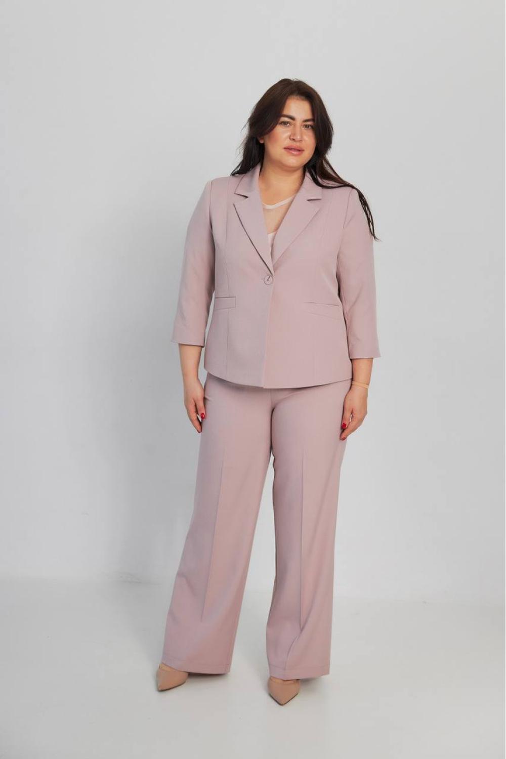 Пудровий костюм Plus Size