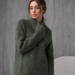 Women's warm sweater in khaki color 2020 BELLISE