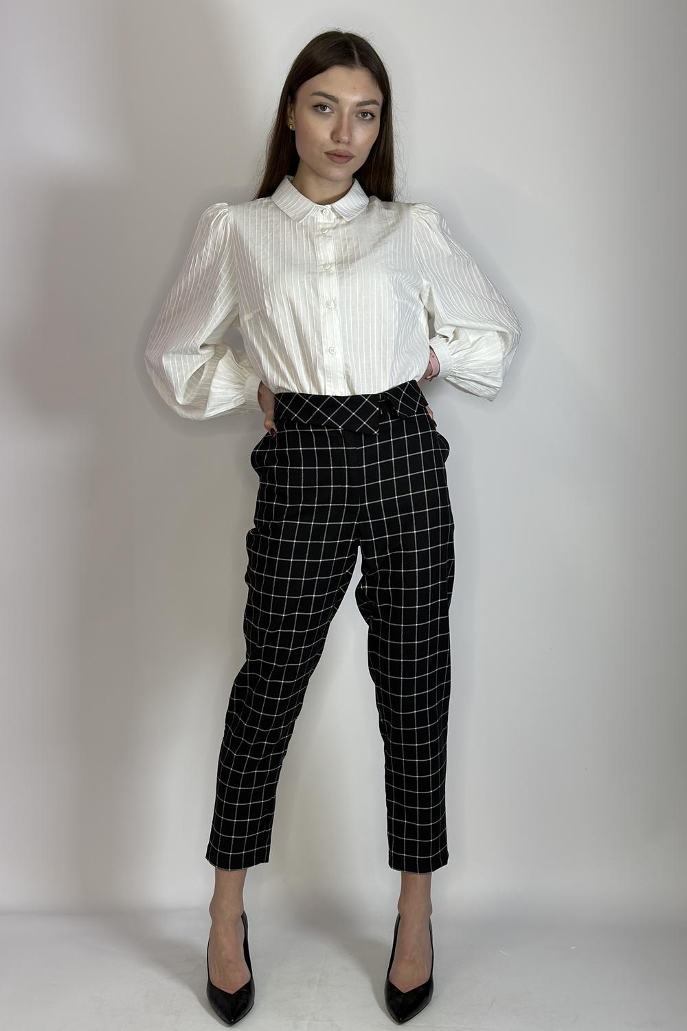 Брюки теплі в клітинку Yuka Paris