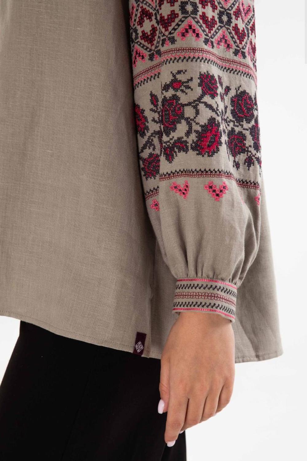 Women's embroidered linen shirt