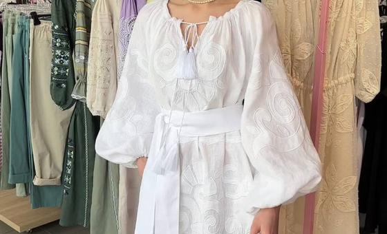 Embroidered shirts white on white