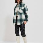 Green checked shirt jacket