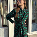 Dress with green print 18AH551 YUKA PARIS