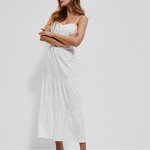 Sundress white long L-SU-3765 Moodo