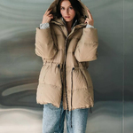 Winter jacket in cappuccino color