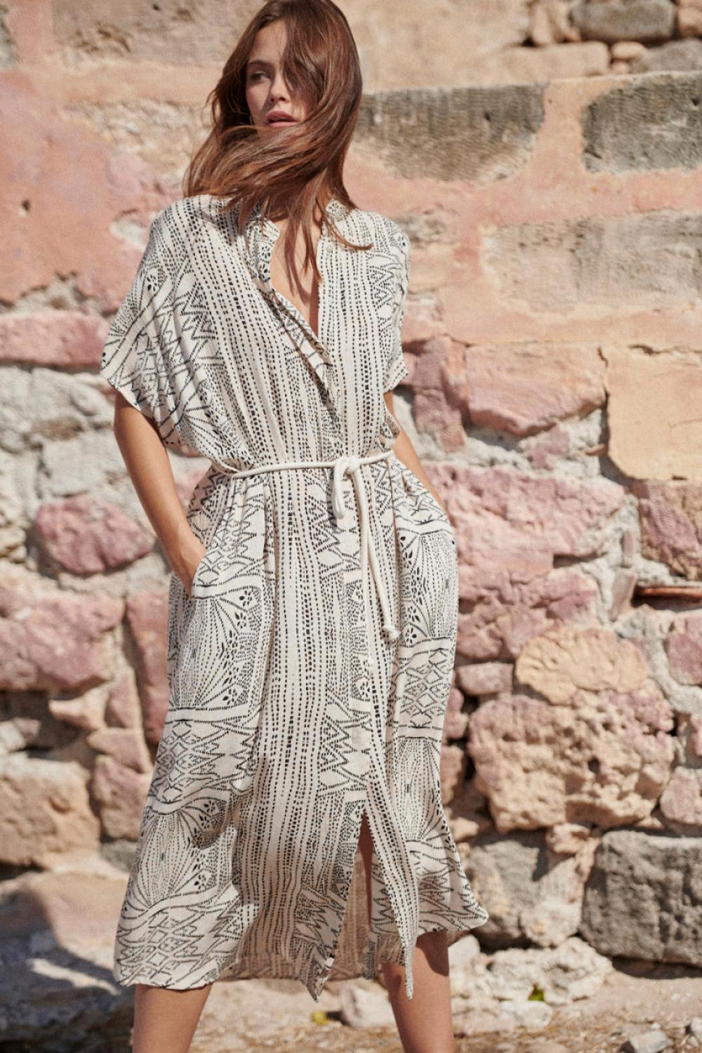 Printed midi dress 23PE091 LAURA+MAX