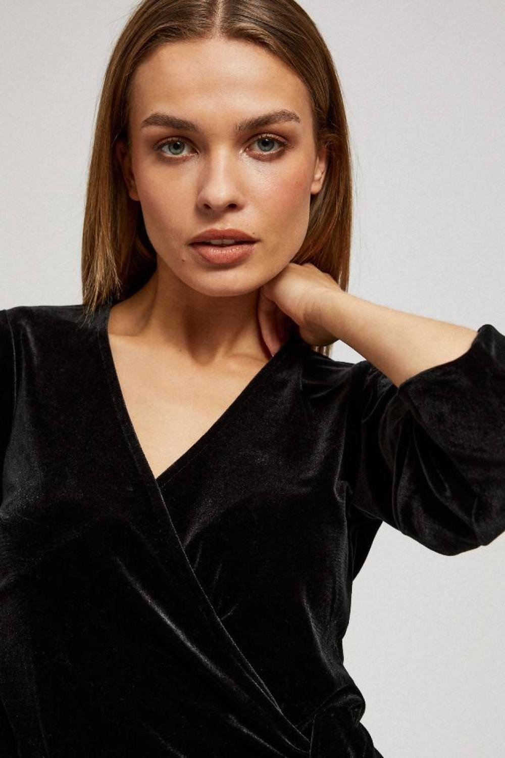 Black velor blouse