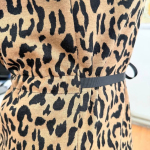 Knitted sweater in leopard print of large sizes