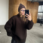 Шоколадний светр oversized