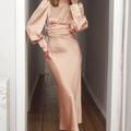 Сукня персикова з відкритою спиною 487_peach