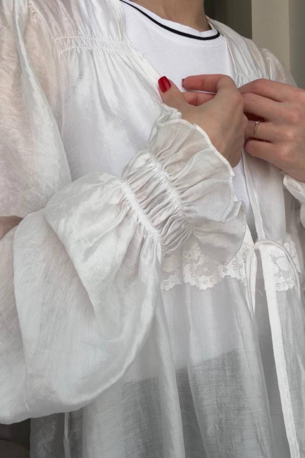 Блуза біла напівпрозора mihos_tancel_white