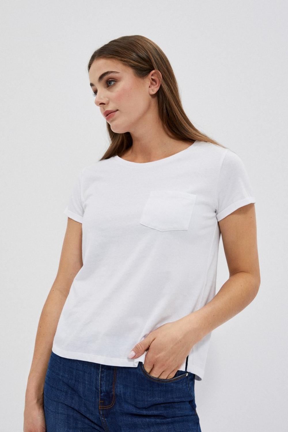 T-shirt white basic Moodo L-TS-4054