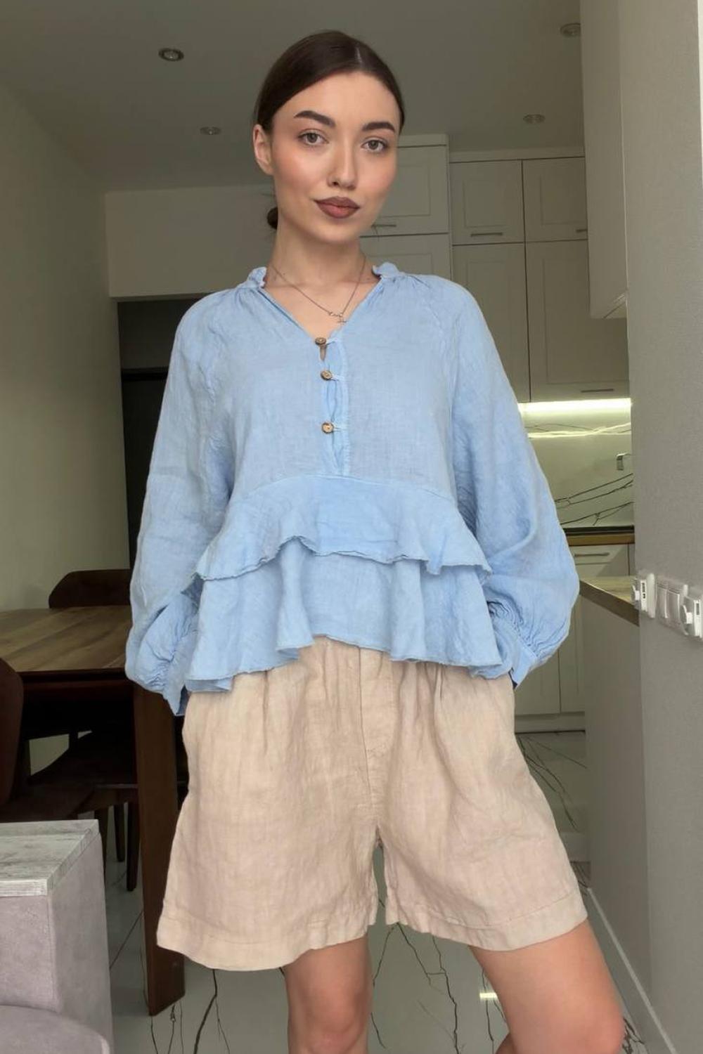 Capuccino linen shorts capuccino_lisans