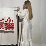 Embroidered dress white on white
