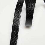Black belt made of premium quality eco-leather