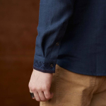 Men's embroidered linen shirt