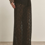 Black lace pants