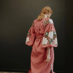 Сукня вишиванка жіноча дизайнерська лляна теракотова EMBROIDERED GEM