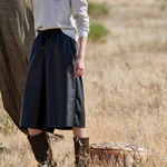 Bermuda shorts made of eco-leather 21AH027 Almae